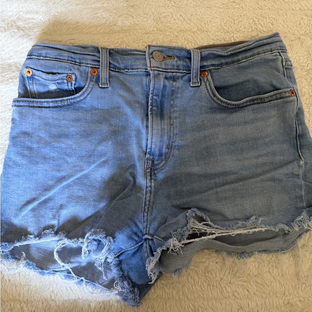 Levi High Rise Jean Shorts